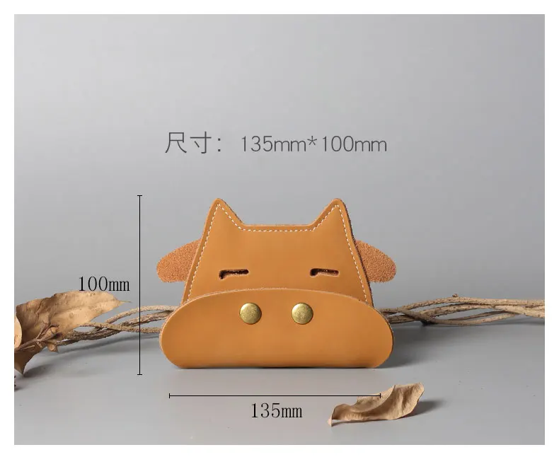 100% Guarantee Genuine Leather Wallet Holder Cute Cow Card Wallet Purse for men or women Folding Passport  men women coin wallet (3)