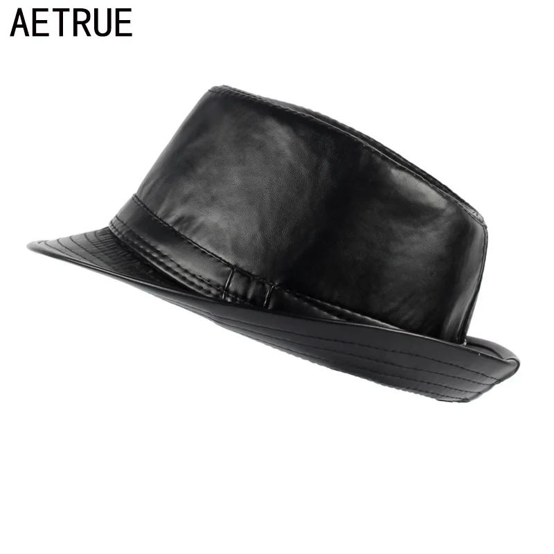 Aetc6 cappello da uomo fedora cappello da donna in feltro cappelli da uomo  cappellini Panama Gorros PU pianura chiesa Boater tesa moda fedora cappelli  invernali|hat men panama|mens fedora hatfashion fedora hat -