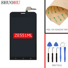 Тестирование жк-экран 5.5 дюймов для asus zenfone 2 ze551ml сенсорный жк-экран digitizer черный белый ассамблея 1920×1080 с инструментами