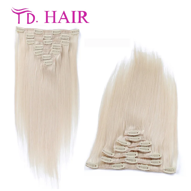 

DHL Free Shipping 60# Straight  Human Hair Clip In Human Hair Extensions  Brazilian Virgin Clip In Hair Extensions Human Hair