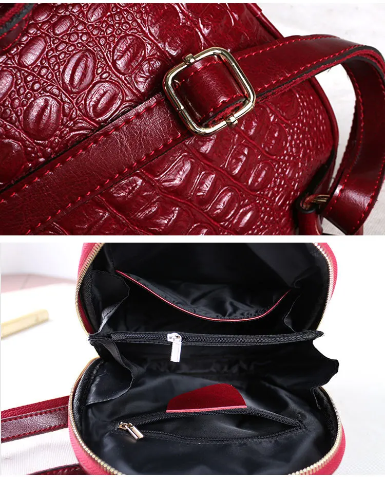 Женский рюкзак с кисточками и крокодиловым узором, новинка, модный рюкзак из натуральной кожи, женская сумка через плечо, рюкзак для путешествий