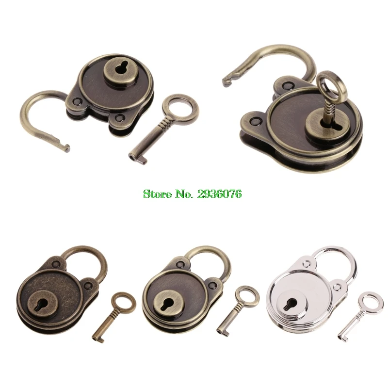 

New Bear Vintage Old Antique Style Mini Archaize Padlocks Key Lock With key Drop Ship Support
