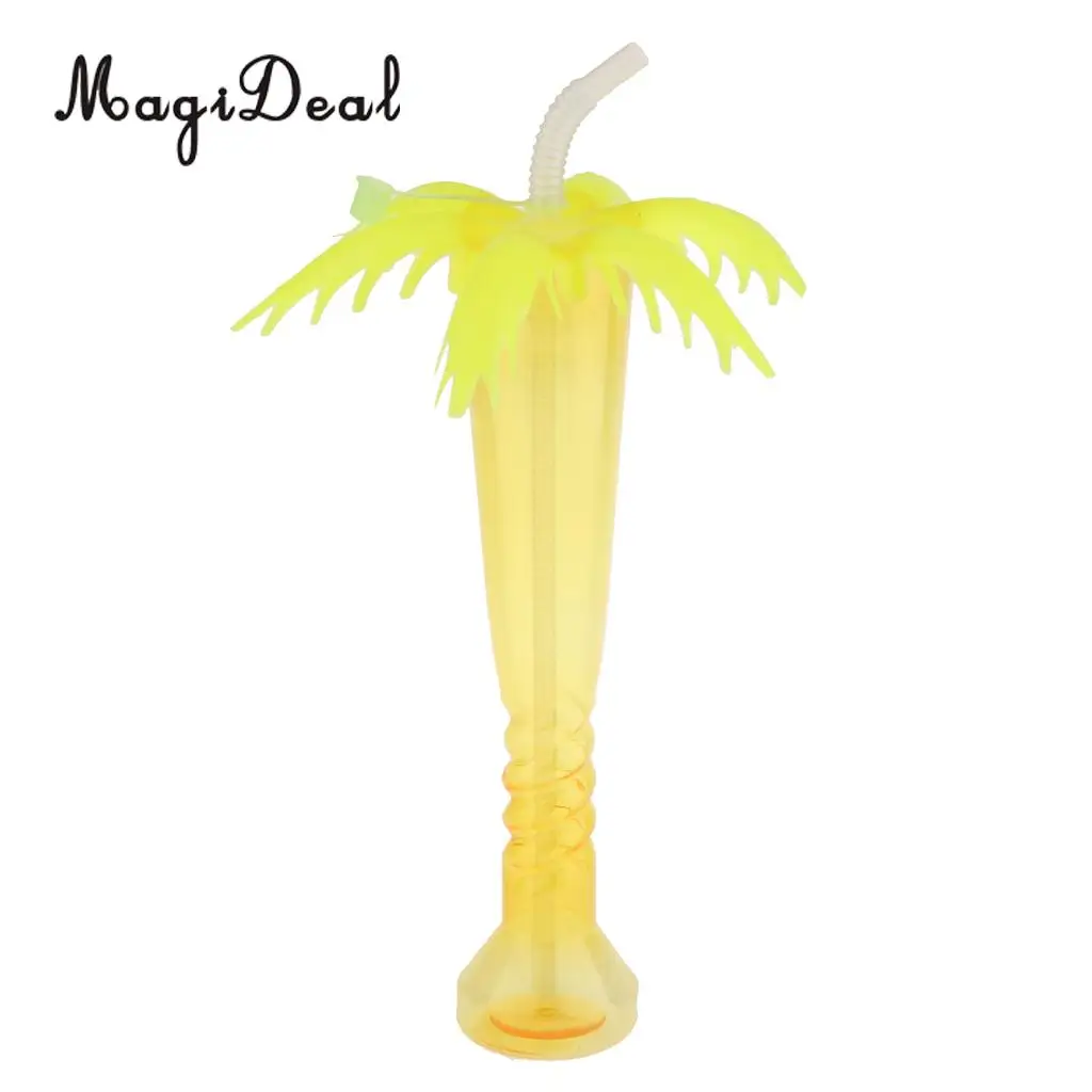 8pcs Novelty Tropical Palm Tree Luau Yard Cup Hawaiian Summer Beach Party Drinks Cup Party Decorations Photo Prop