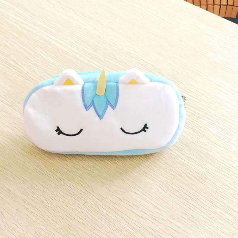 20 см мягкий плюшевый Чехол Карандаш сумка кошелек брелок Kawaii Единорог животное