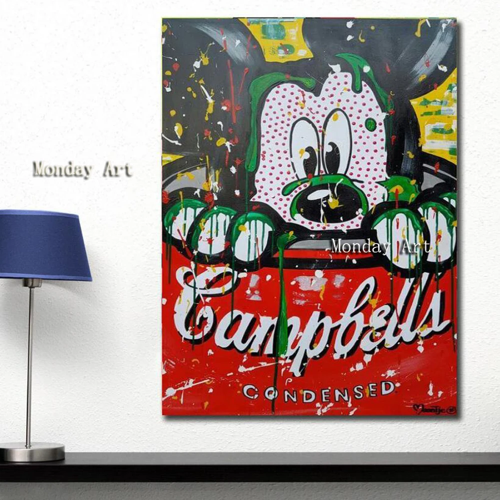 EE hand-drawing-Banksy-graffiti-pop-art-TinTin-on-canvas-alec-art-good-for-bedroom-decoration (1)