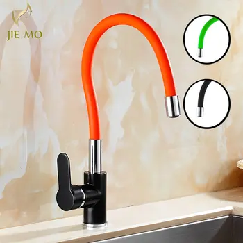 

3 colors newly black finish copper 360 rotation spout kitchen basin sink faucet chrome finish copper+rubber 9105