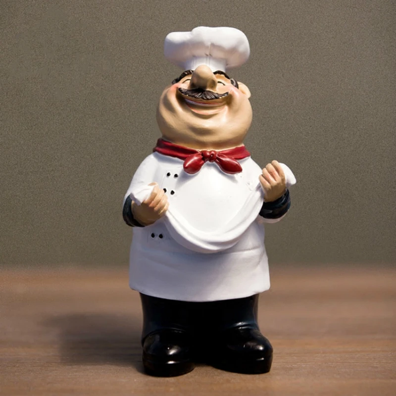 European Fashion Creative Chef Resin Figurine Gift Shop Table