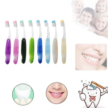 1 шт Складные мягкие волосы портативная зубная щетка путешествия Кемпинг Туризм на открытом воздухе