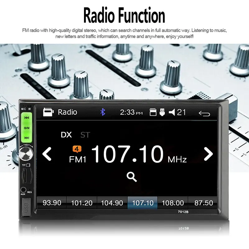 

Car Multimedia Player HD 7" Autoradio 2 Din Car Radio Coche Recorder Touch Screen Bluetooth FM Transmitter Auto Car MP5 NO GPS