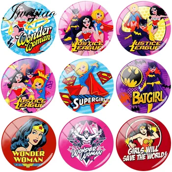 

JWEIJIAO Cartoon Princess Superhero Picture DIY Glass Cabochon Dome For Bracelet Necklace Earrings Charms Jewelry Findings