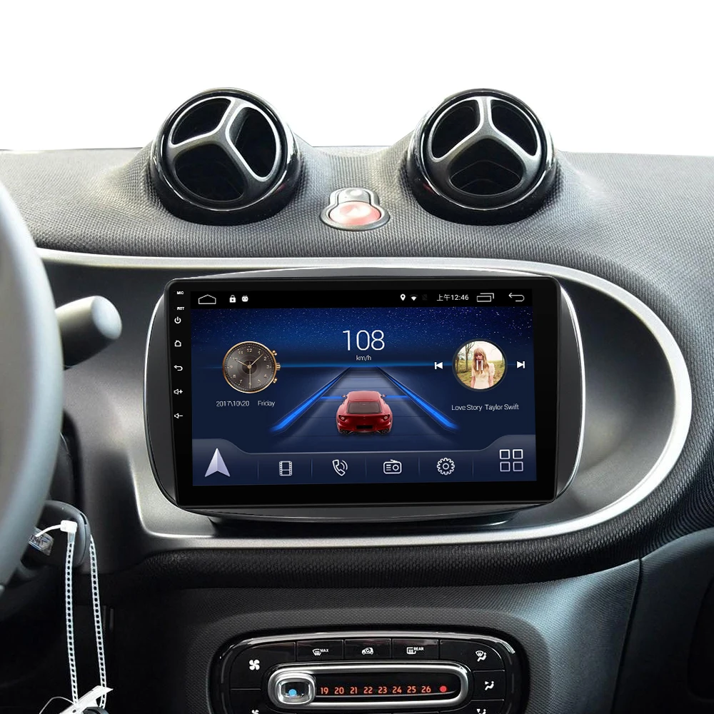 Top Android 9.0  Car DVD Player Multimedia Radio for Mercedes/Benz Smart Fortwo 2016 WiFi BT GPS stereo 2