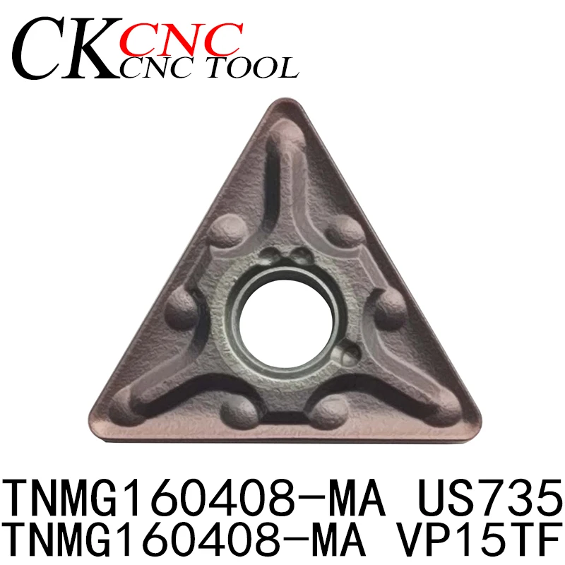 

10pcs TNMG160408-MA VP15TF US735 Turning Tool Carbide Inserts Lathe Milling CNC machine cutting tools CNC blade Carbide