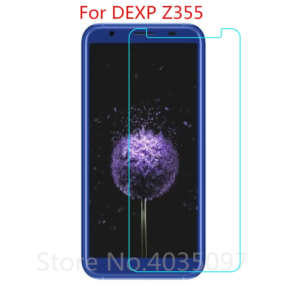 Комплект из 2 предметов, с уровнем твердости 9 H 2.5D для DEXP Z355 закаленное Стекло защитный Стекло пленка из закаленного стекла для DEXP Z355 Экран протектор