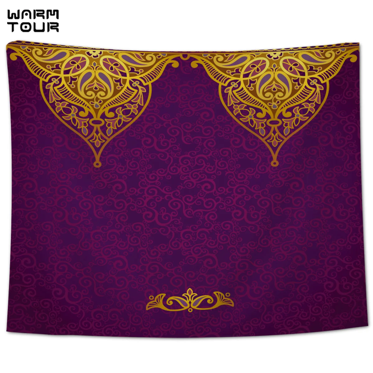 

WARMTOUR Tapestry Islamic Background Purple Wall Tapestry Home Decor
