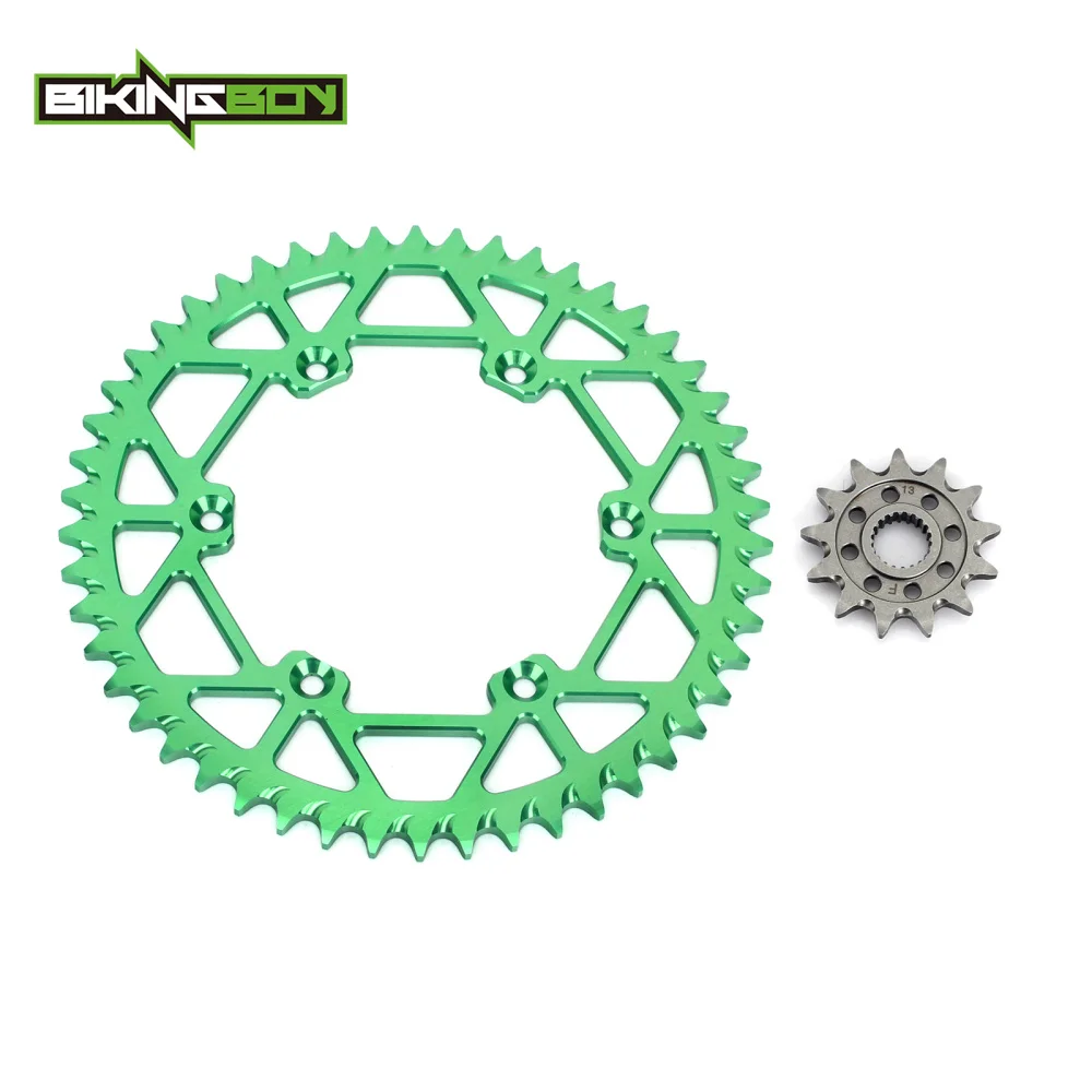 BIKINGBOY передняя 13T Задняя 48 T 52 Звездочка для Kawasaki KX 250 F 2004 2017 KX250F 04 05 06 07 08 09 10 11 12 13 14 15