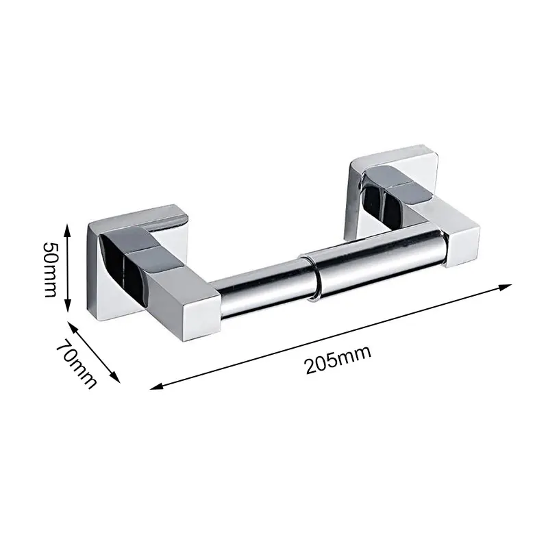 Bathroom Toilet Paper Holder Spring Loaded, Toilet Tissue Paper Roll Holder Wall Mounted, Stainless Steel Chrome
