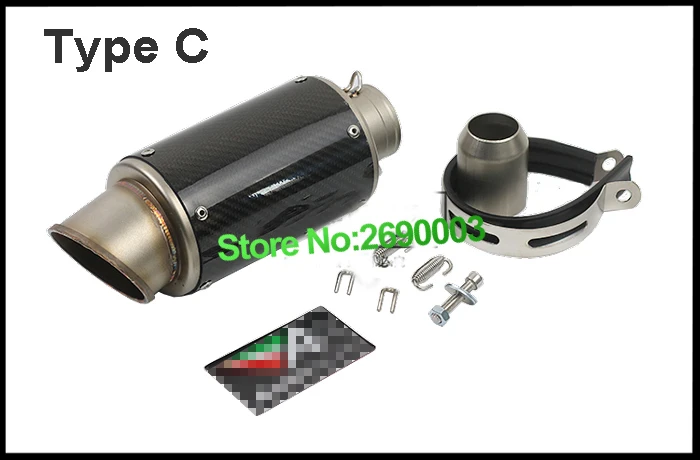 

Free Shipping Inlet 51mm Motorcycle Exhaust Pipe For R25/R3/Ninja250 large oblique mouth sports car exhaust pipe with AR Sticker