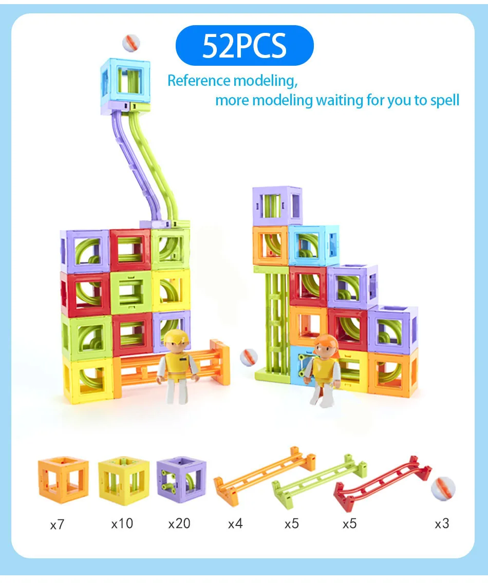 8 magnetic blocks toys