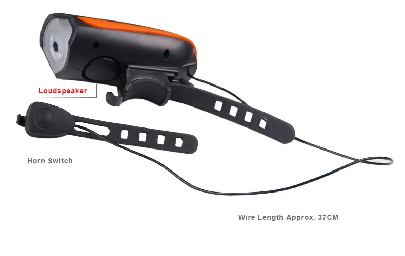 Flash Deal Deemount Bike Light Waterproof Bicycle Head LED Flashlight With Bell Multifunction Cycle Lamp MTB Cycling Light Bike Accessories 6