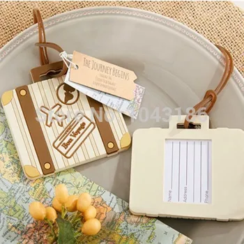 

Baby shower gift wedding favor gift and giveaways for bridesmaid guest Bon Voyage airplane Luggage Tag party souvenir 60pcs/lot