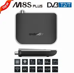 ТВ-бокс MECOOL M8S Plus DVB-T2/T Amlogic S905D Android 7,1 1 Гб ram + 8 Гб rom 2,4G WiFi 100 Мбит/с BT4.1 поддержка 4K H.265