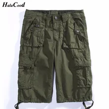 Летняя мода Safari сексуальный плюс Размеры хлопок Повседневное шорты-карго Для мужчин брюки в стиле милитари работать с несколькими карманы мужской короткие