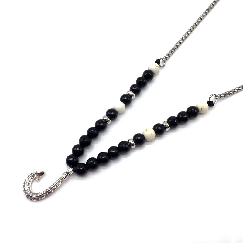 NAIQUBE, модное мужское женское ожерелье со стрелой, якорь, Очаровательное ожерелье со свисающими бусинами, цепочка, роскошное ожерелье, ювелирное изделие, подарок для мужчин