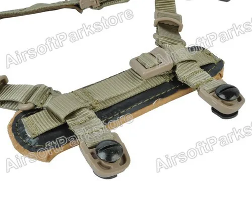 Airsoft Tactical MICH Helmet Suspension System H-Nape Tan helmet system