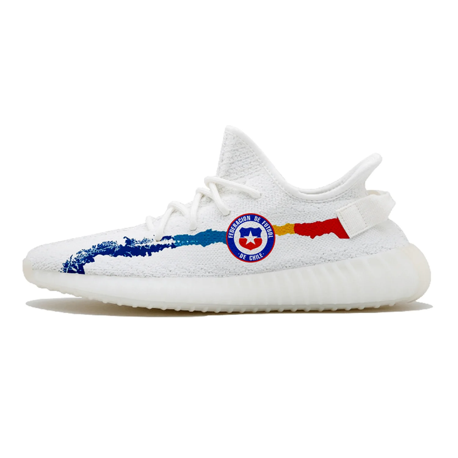

2019 Spring Chile team custom fans Yeezys Boost 350 v2 men Shock absorption air sport Running shoes Women Ladies Sneakers