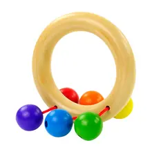 Baby Wooden Bell Rattle Toy Handbell Musical Education Percussion Instrument