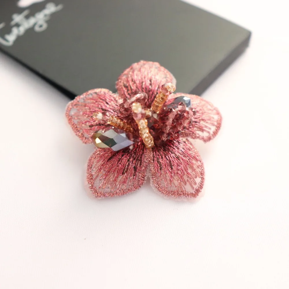 BEADED embroidery patches flowers for clothes 7
