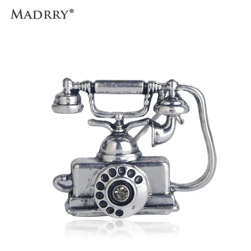 Madrry الكريستال المينا بروش العتيقة الثابت السلكية الهاتف شكل دبابيس للنساء خمر هدية تذكارية الملابس الديكور Madrry الكريستال المينا بروش العتيقة الثابت السلكية الهاتف شكل دبابيس للنساء خمر هدية تذكارية الملابس الديكور