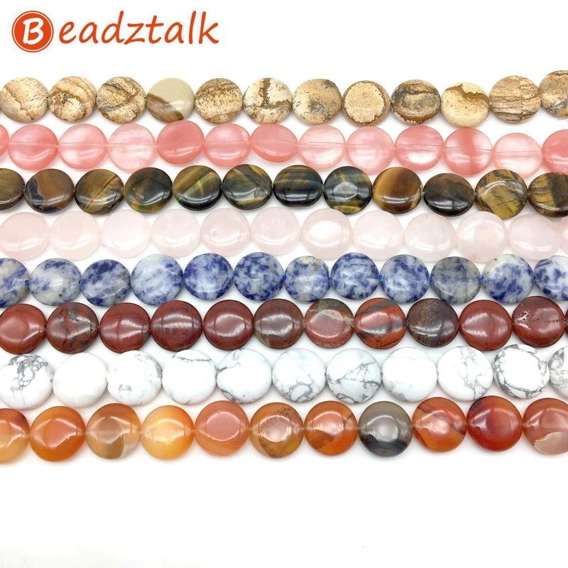 stone beads coin round