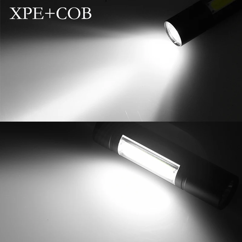 3800LM XPE COB светодиодный фонарик новейший дизайн usb зарядка мощный фонарик вспышка свет масштабируемый тактический фонарь лампа+ батарея