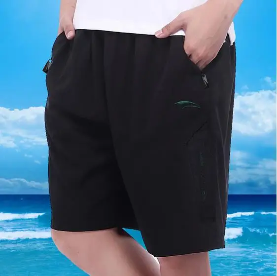 Высокое качество шорты размера плюс 6XL 5XL Для мужчин удобрения толстяк капри; брендовые свободные летние шорты Для мужчин быстросохнущие Для мужчин для бега, размер s - Цвет: AK22  black 5 pants
