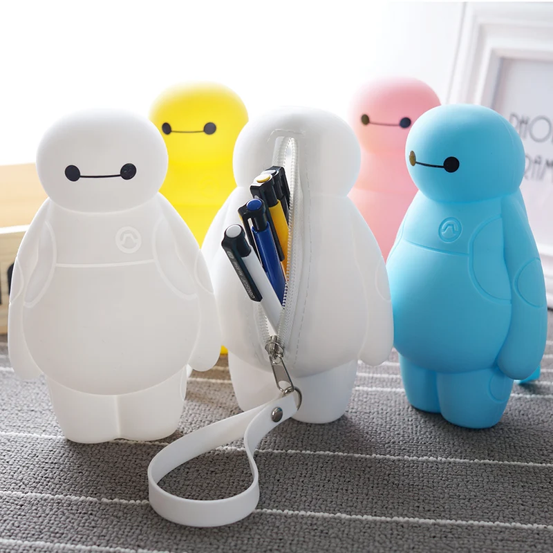 1 шт., распродажа, Baymax, силиконовые карандаши, сумки, милые 3D Плюшевые карандаши, чехол,, новинка, большая емкость, школьные принадлежности, канцелярские принадлежности, горячая ручка, коробка