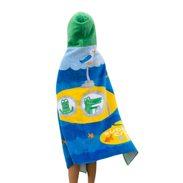 Baby Hooded Bath Towel Children Kids Bathrobe Towels Bath Robe Quick Dry Absorbent Microfiber Travel Sports Beach Towel - Цвет: 6