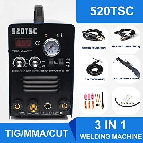 Do cięcia plazmowego 3 w 1 50A do 200A TIG/MMA wielofunkcyjny SPAWARKA z materiałów eksploatacyjnych (520TSC) TIG cięcia MMA 3 w 1 Do cięcia plazmowego 3 w 1 50A do 200A TIG/MMA wielofunkcyjny SPAWARKA z materiałów eksploatacyjnych (520TSC) TIG cięcia MMA 3 w 1