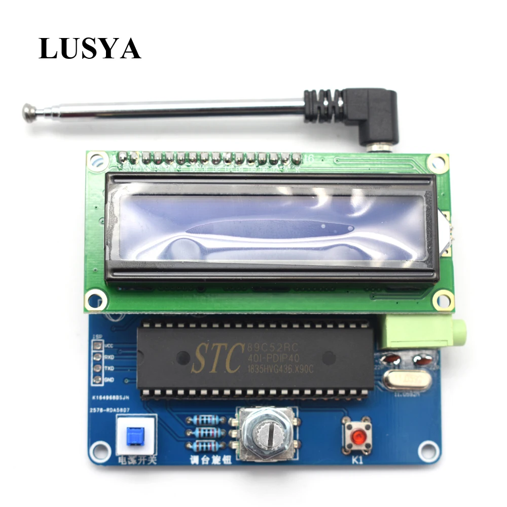 Lusya Новый STC89C52 + TDA5807 TDA2822 мини ручка цифровой FM стерео плата радиоприемника 89 108