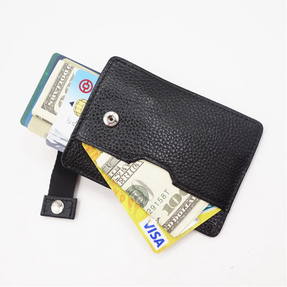 OSWEGO держатель для карт из натуральной кожи Тонкий RFID мини кошелек металлический засов Кредитные банковские карты Чехлы противоугонные карты ID Держатели