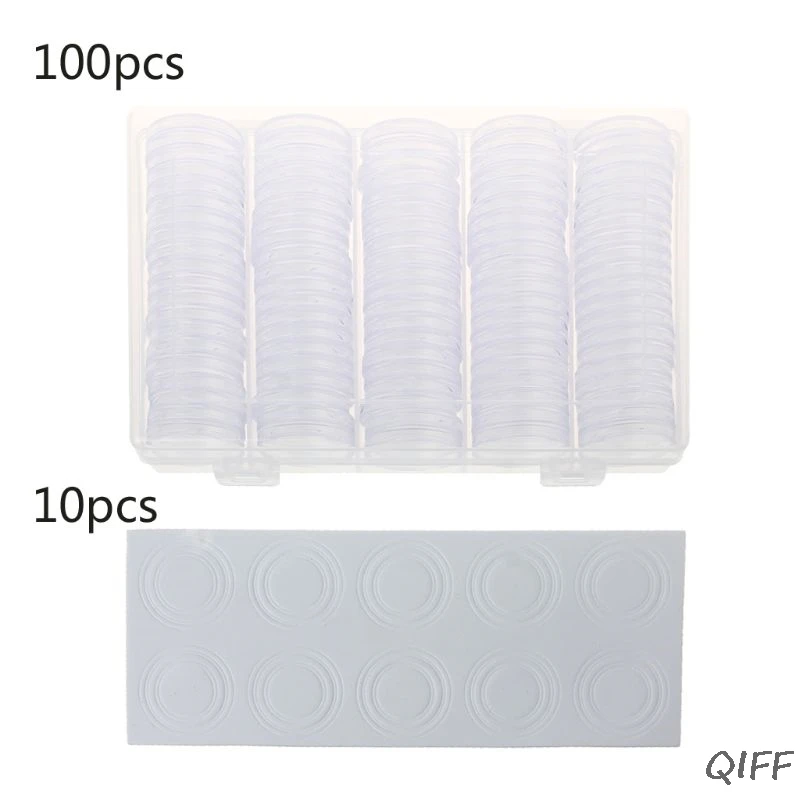 

100Pcs 30mm Coin Capsules Protect Gasket Coin Collection Box Transparent Storage