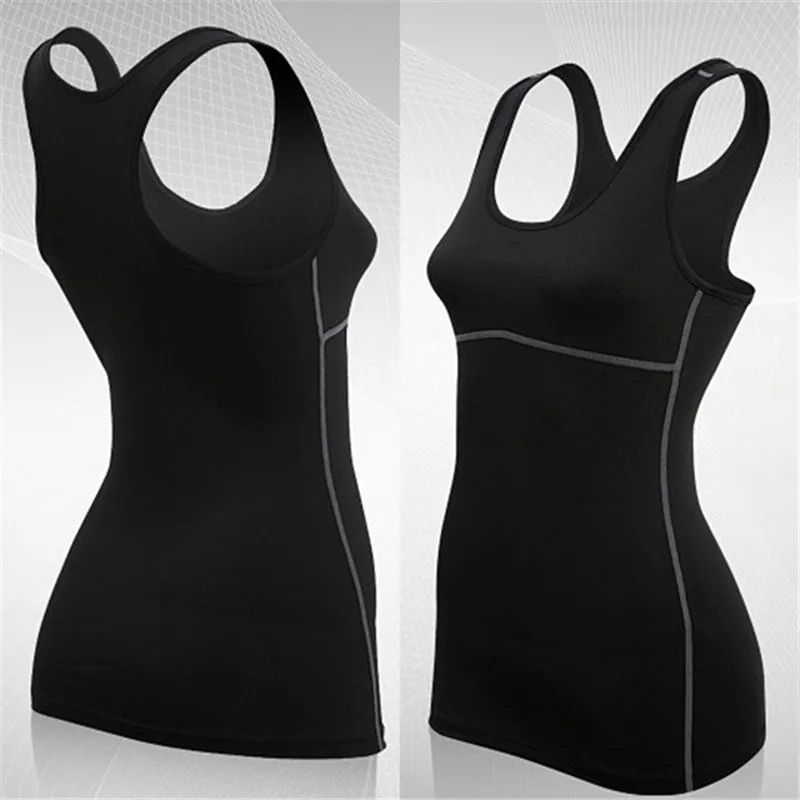 

2019 DY9 Women Compression Under Base Sports Wear Yoga Tank Tops Ladies Gym Shirts Skins Clothes Running Cami Vest