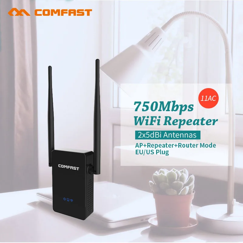 Новинка! COMFAST CF-WR750ACV2 беспроводной Wi fi ретранслятор 750 Мбит/с маршрутизаторы Dual Band 5 ГГц 802.11AC Roteador Extender усилители домашние