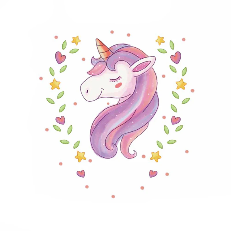 2pcs Cute The Unicorn Home Decor Sticker PVC Toilet Stickers Kitchen Bathroom Accessories Wall Stickers
