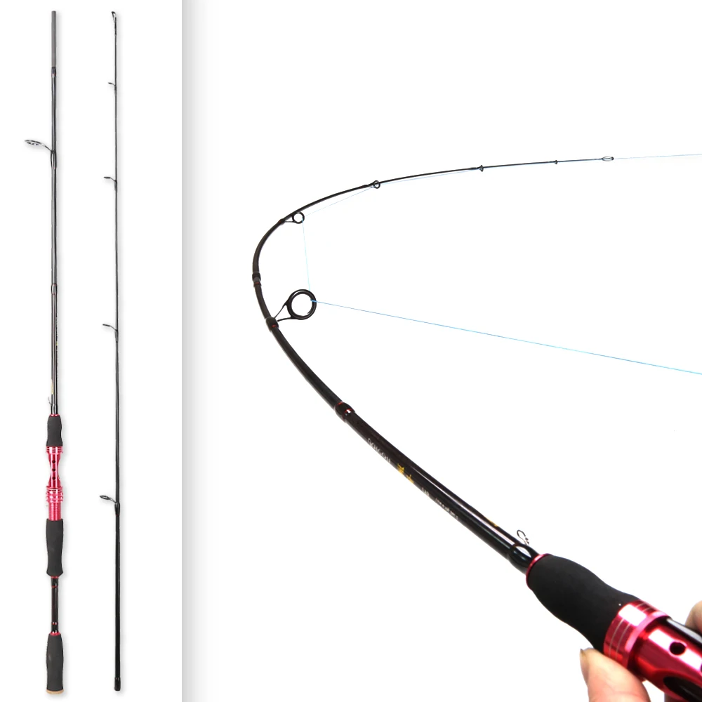 

Spinning Fishing Rod 1.98m 4-10g 2 Section Spinning Rod M Power Canne A Peche Carbon Fishing Pole