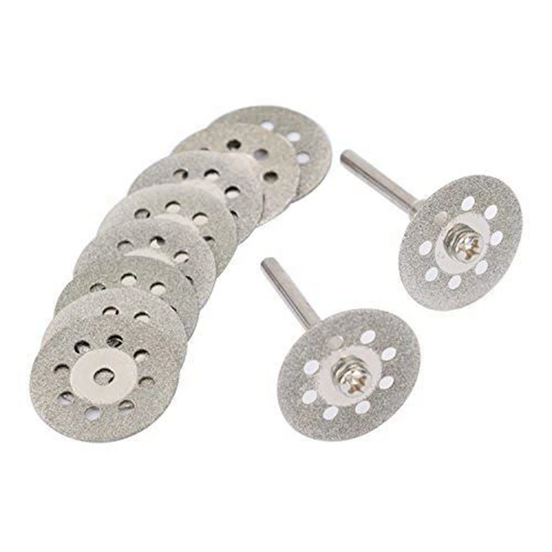 

10x Diamond Cutting Wheel Discs 22mm 2 Shaft Blades for Rotary Tool cut
