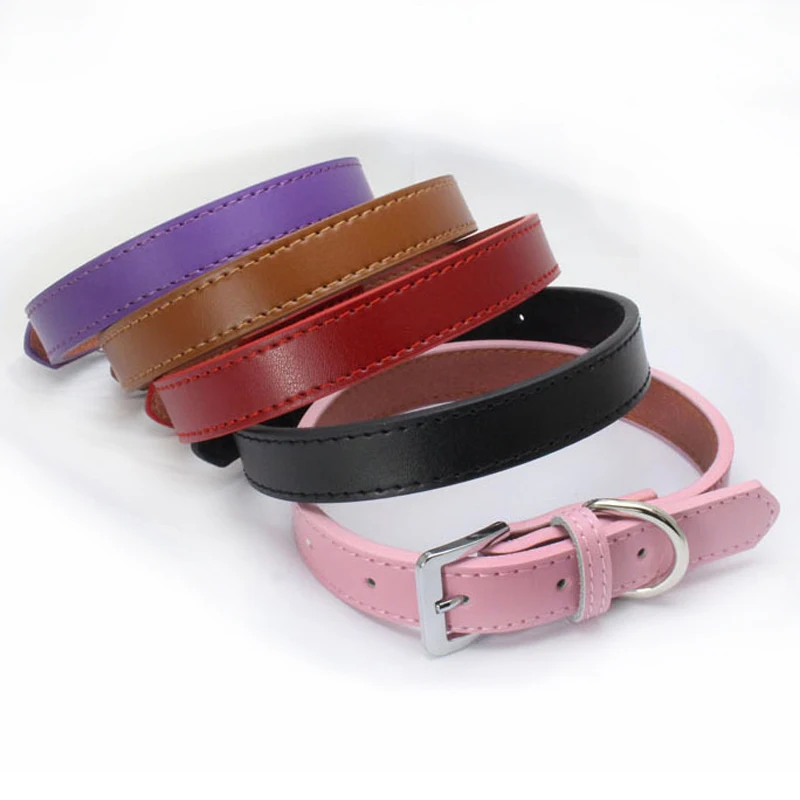 Small Dogs Collars Puppy Genuine leather Animals Necklace For