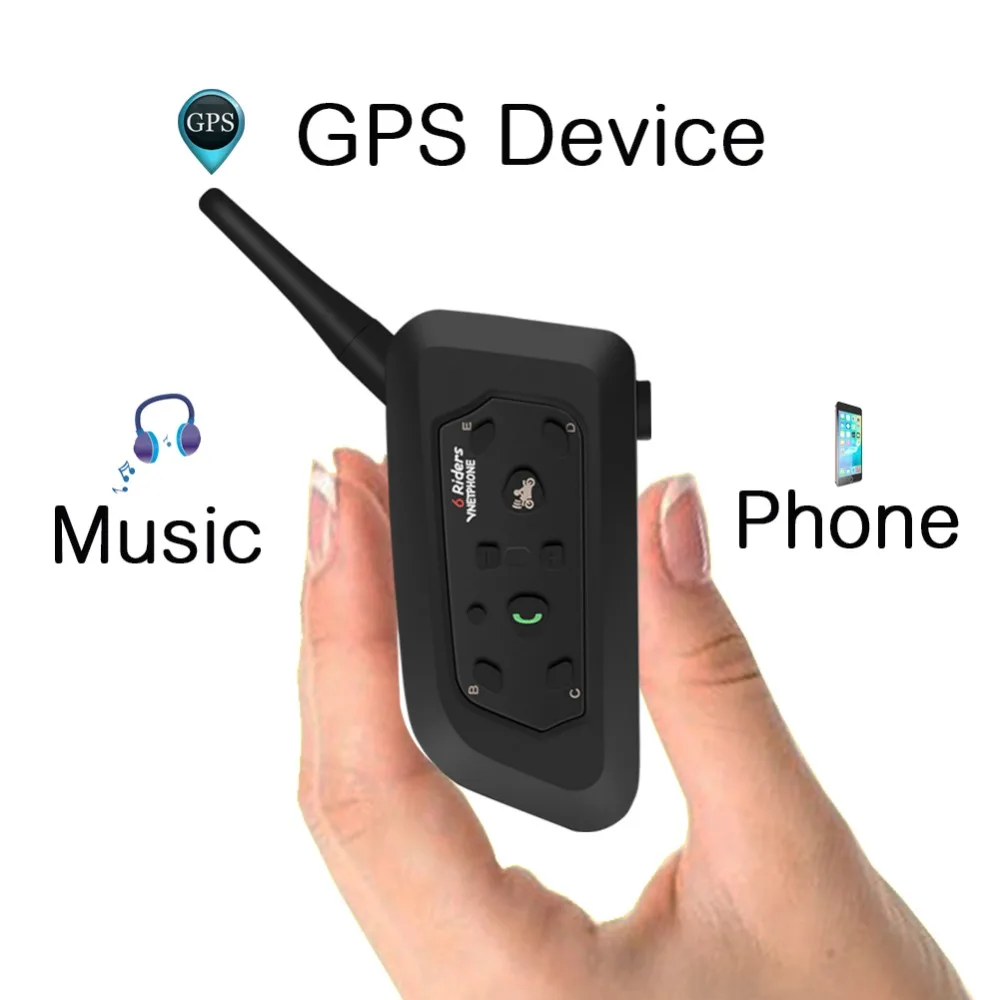 

V6 Multi-Function Motorcycle Bluetooth Helmet Headsets Intercom for 6 riders Wireless intercomunicador Interphon Helmet Intercom