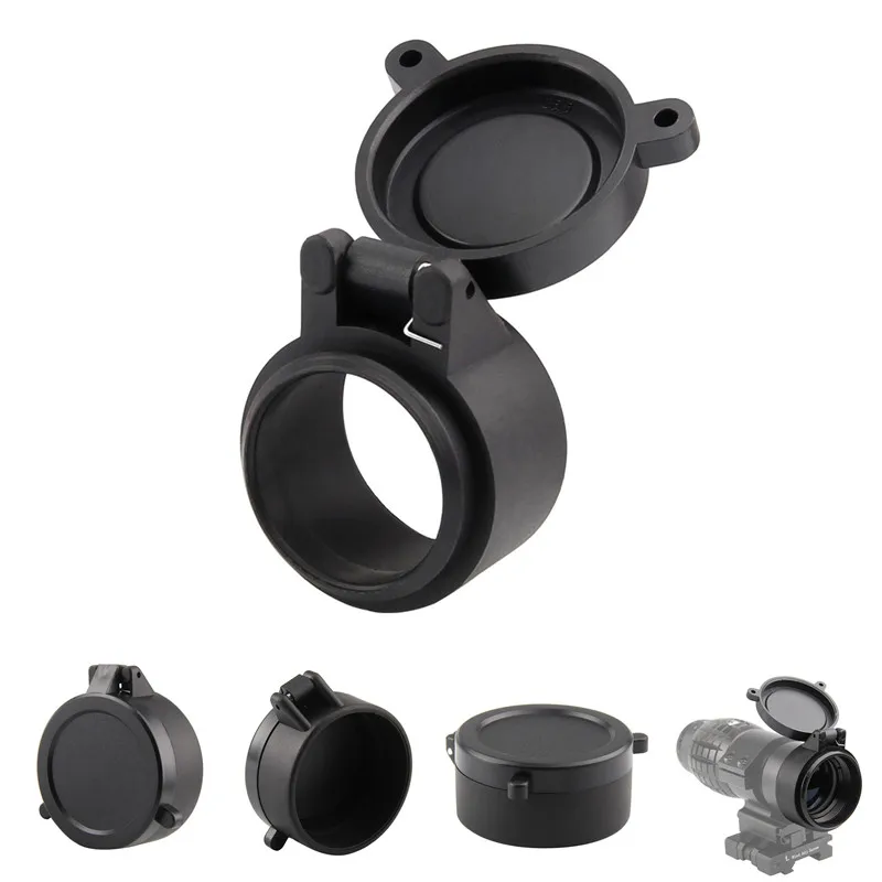 25.5-69MM Lens Cover Flip Up Quick Spring Protection Cap Objective Lense Lid for Hunting Airsoft Rifle Scope Caliber RL37-0043
