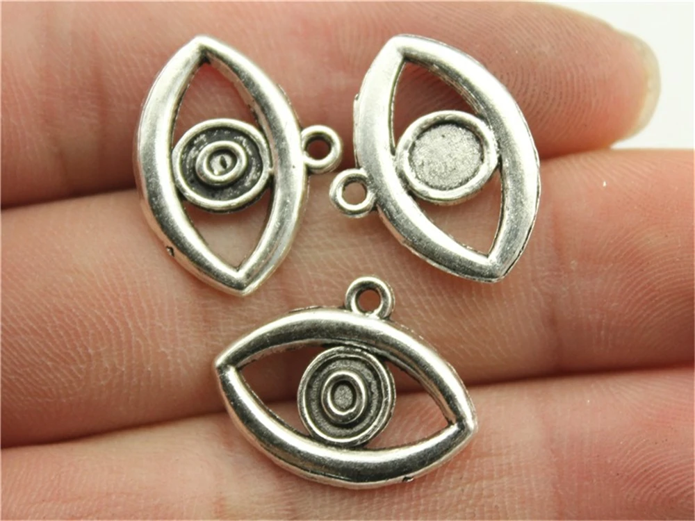 WYSIWYG 12pcs 21x16mm Pendant Eye Eye Charm Pendants For Jewelry Making